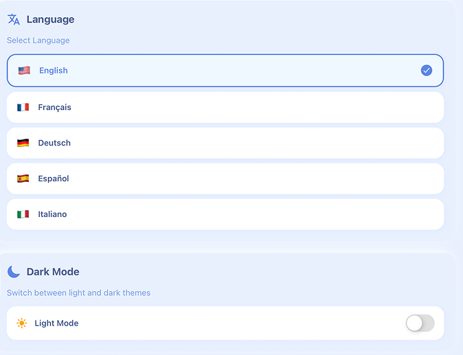 Multi-Language Support